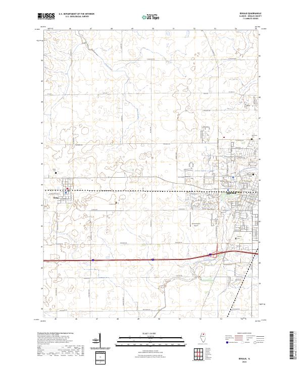 DeKalb topographic map thumbnail