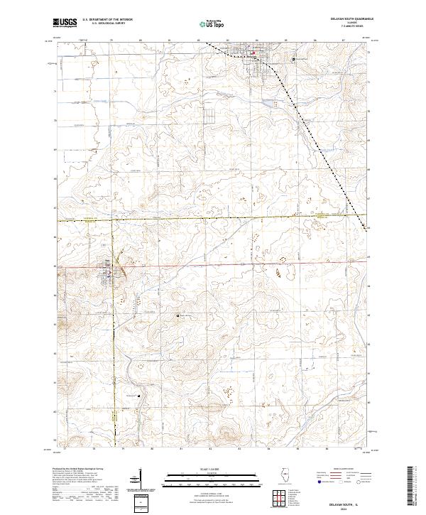 Delavan South topographic map thumbnail