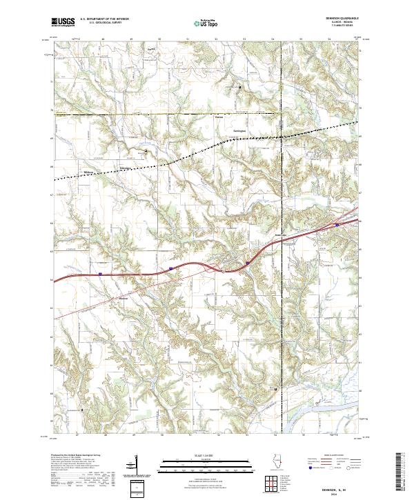 Dennison topographic map thumbnail