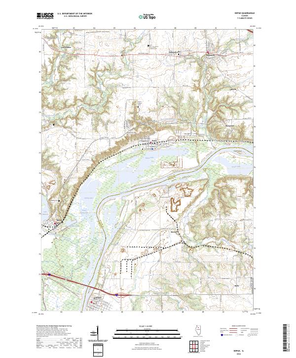 Depue topographic map thumbnail