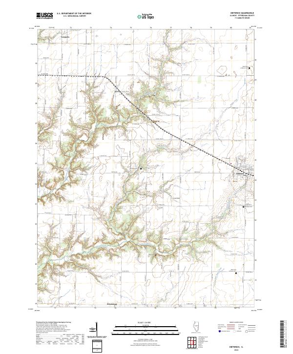 Dieterich topographic map thumbnail