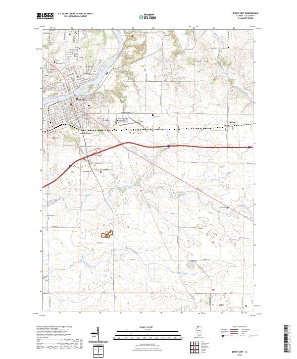 Dixon East topographic map thumbnail