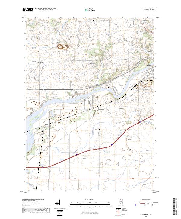 Dixon West topographic map thumbnail