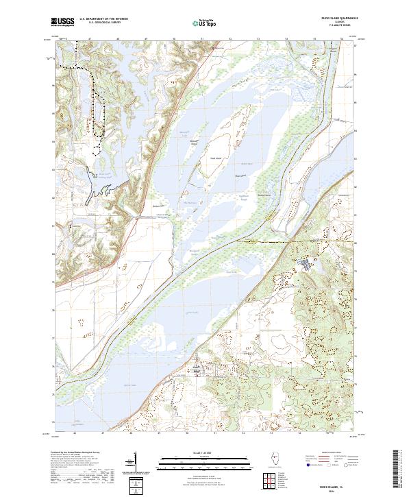 Duck Island topographic map thumbnail