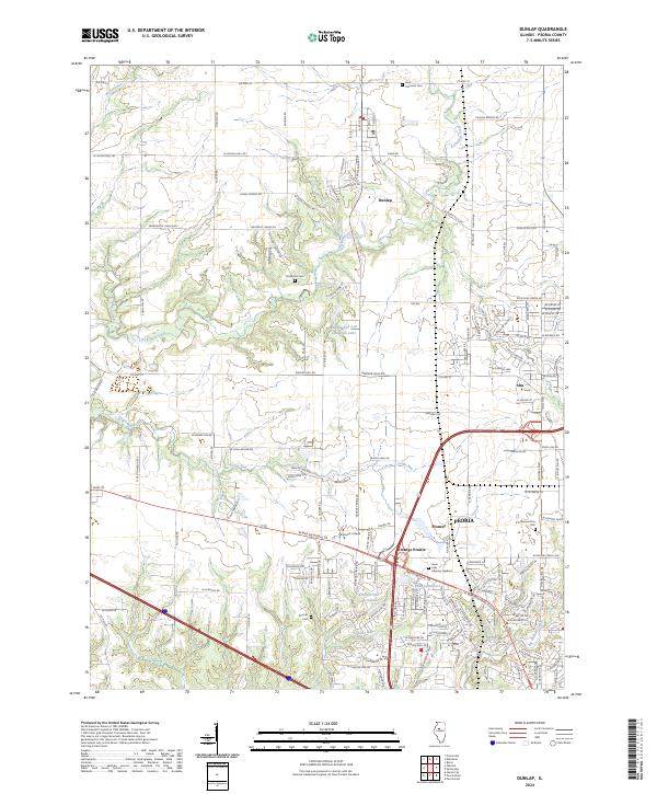 Dunlap topographic map thumbnail