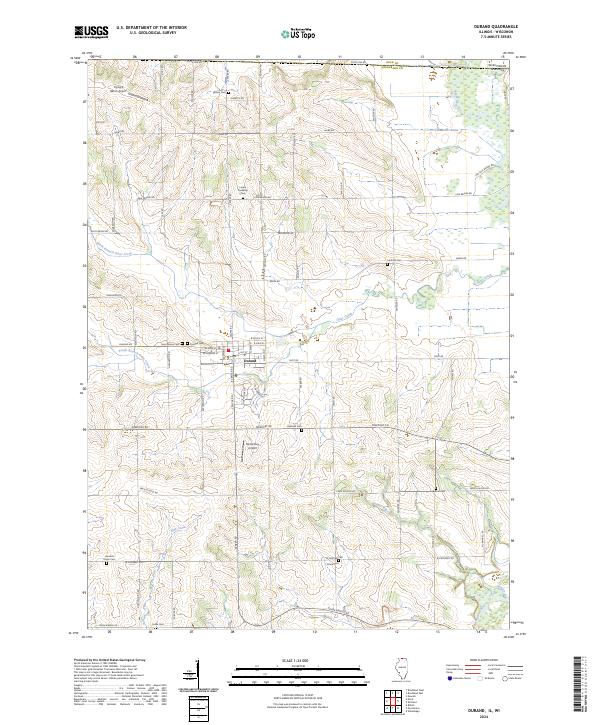 Durand topographic map thumbnail