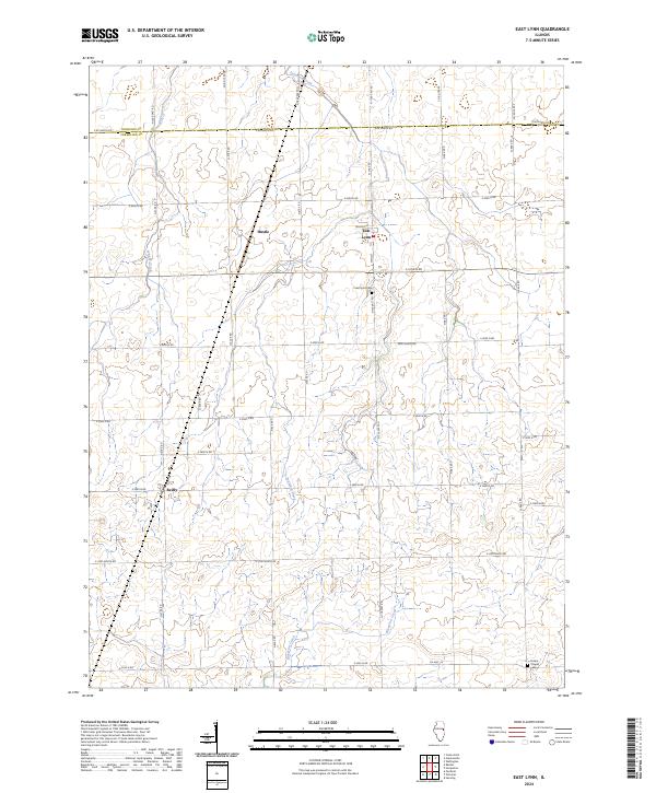 East Lynn topographic map thumbnail