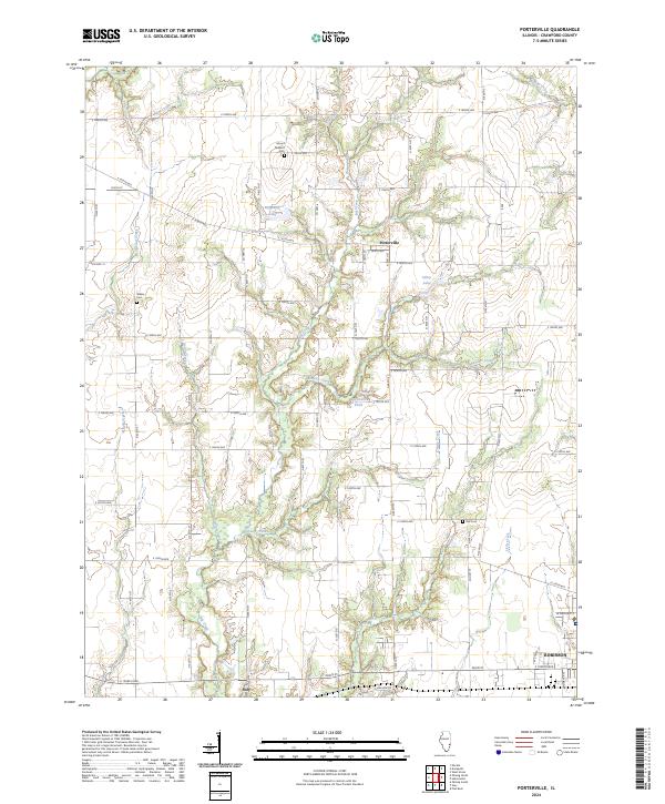 Porterville 2024 topographic map thumbnail