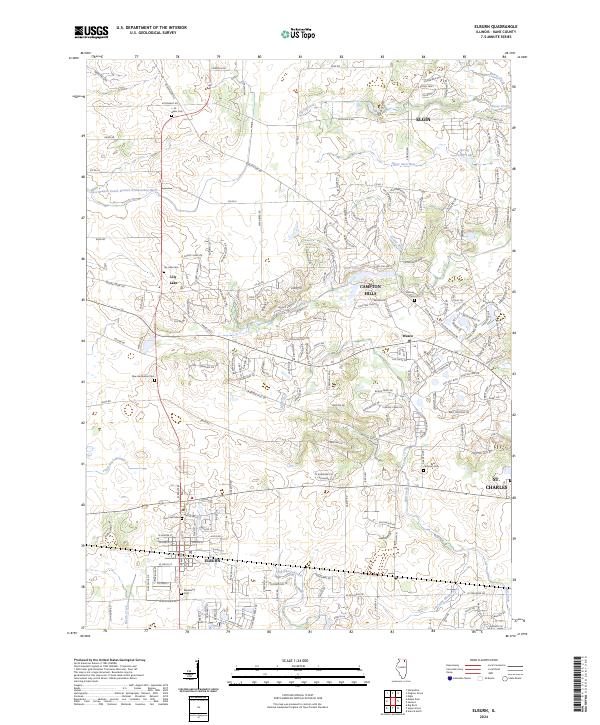 Elburn topographic map thumbnail
