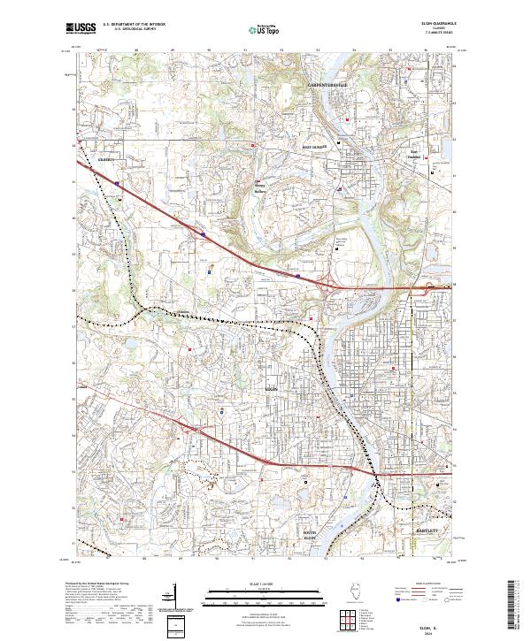 Elgin topographic map thumbnail
