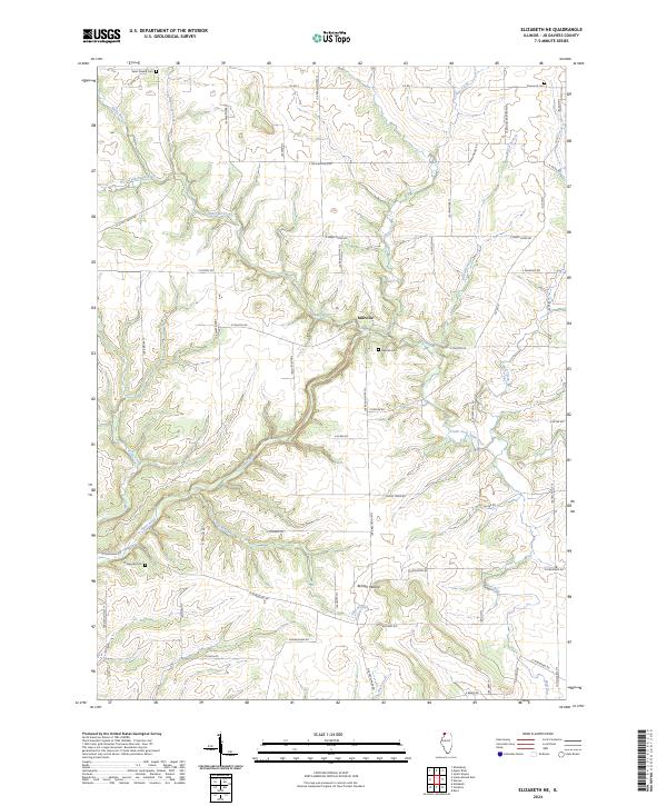 Elizabeth NE topographic map thumbnail