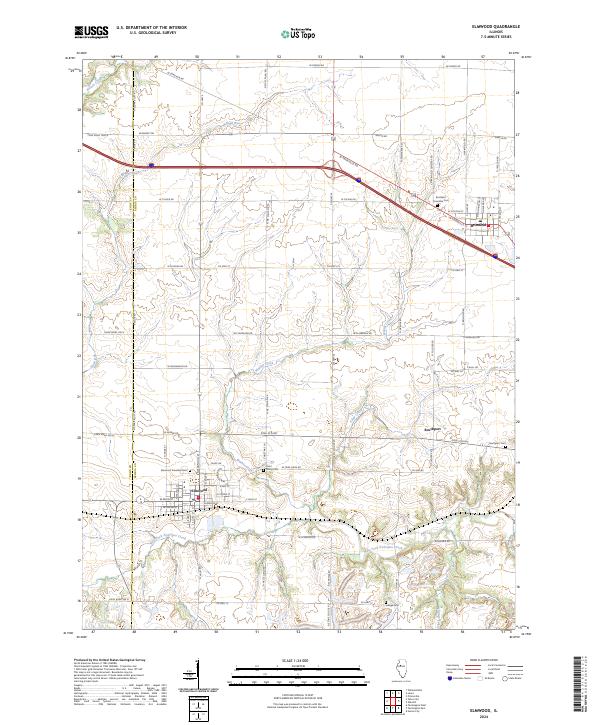 Elmwood topographic map thumbnail