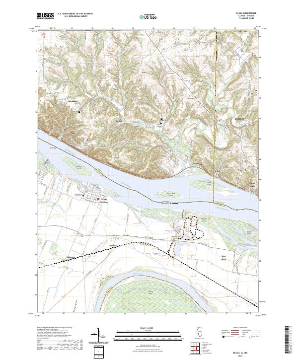 Elsah topographic map thumbnail