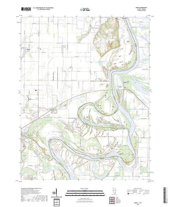 Emma topographic map thumbnail
