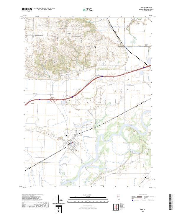 Erie topographic map thumbnail