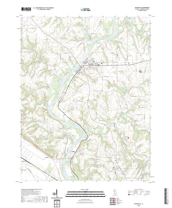 Evansville topographic map thumbnail