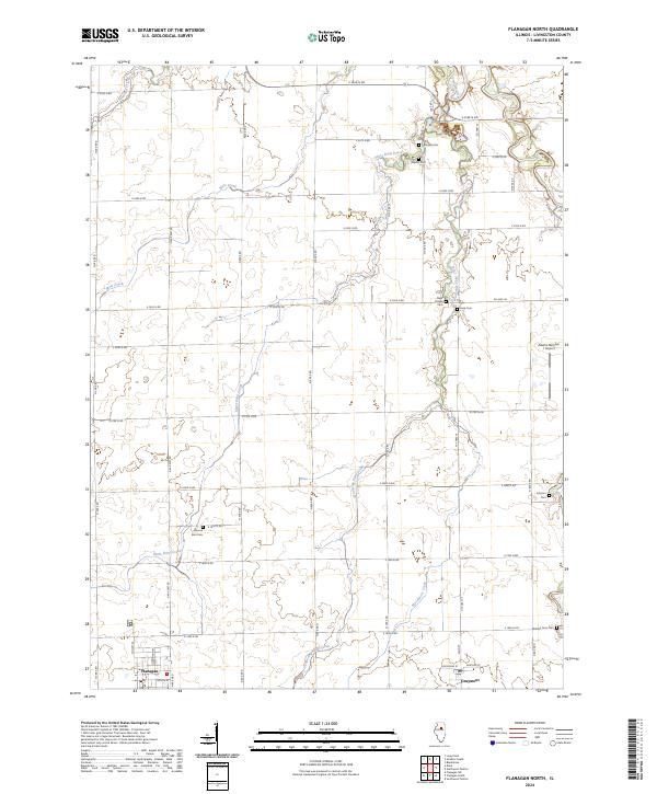 Flanagan North topographic map thumbnail