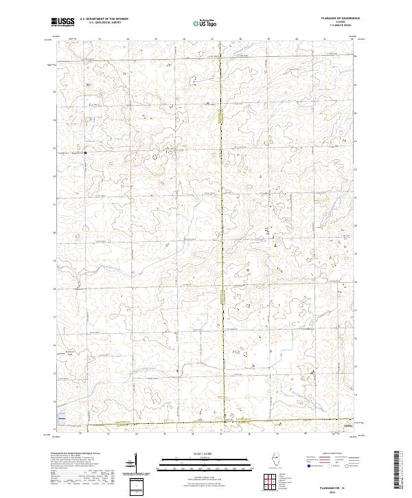 Flanagan SW topographic map thumbnail