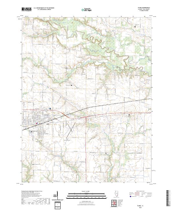 Flora topographic map thumbnail