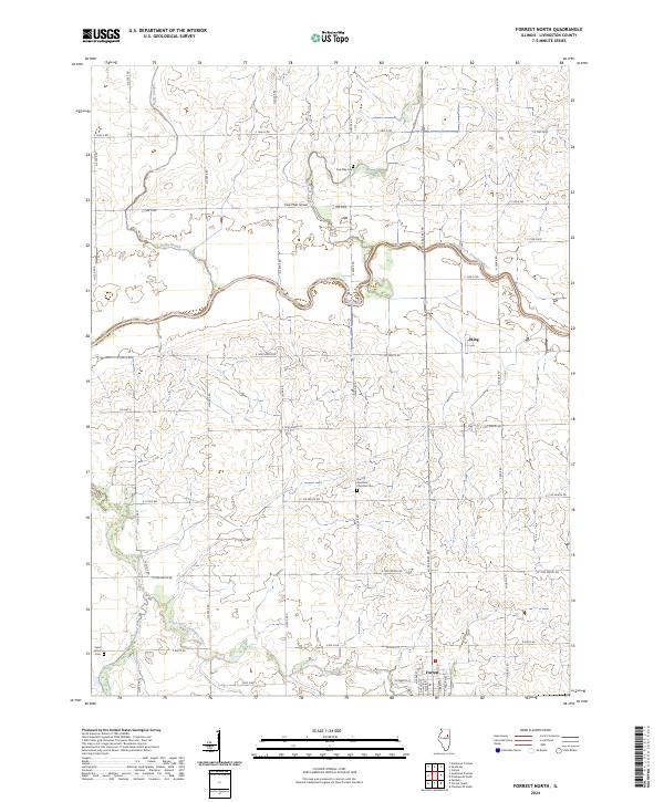 Forrest North topographic map thumbnail