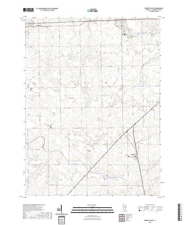Forrest South topographic map thumbnail