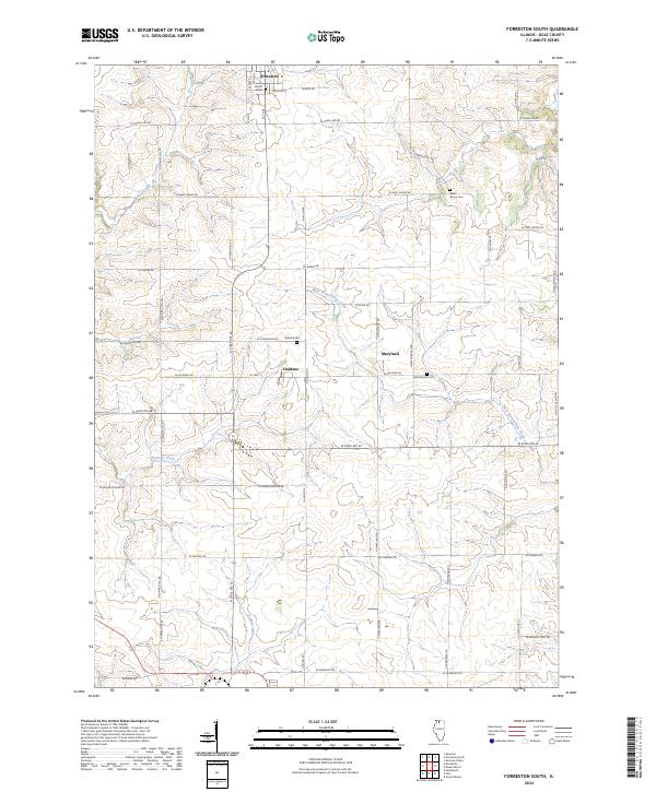 Forreston South topographic map thumbnail