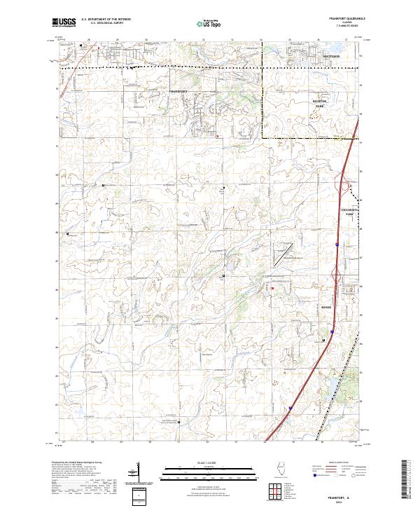 Frankfort topographic map thumbnail