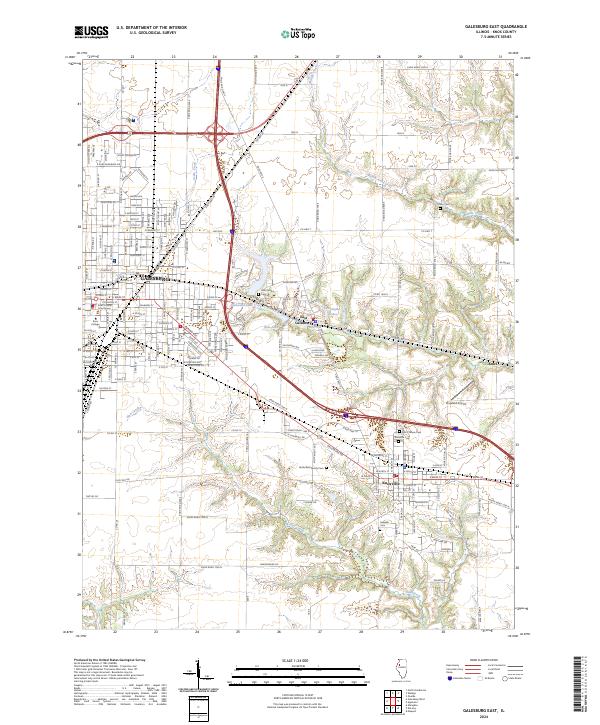 Galesburg East topographic map thumbnail
