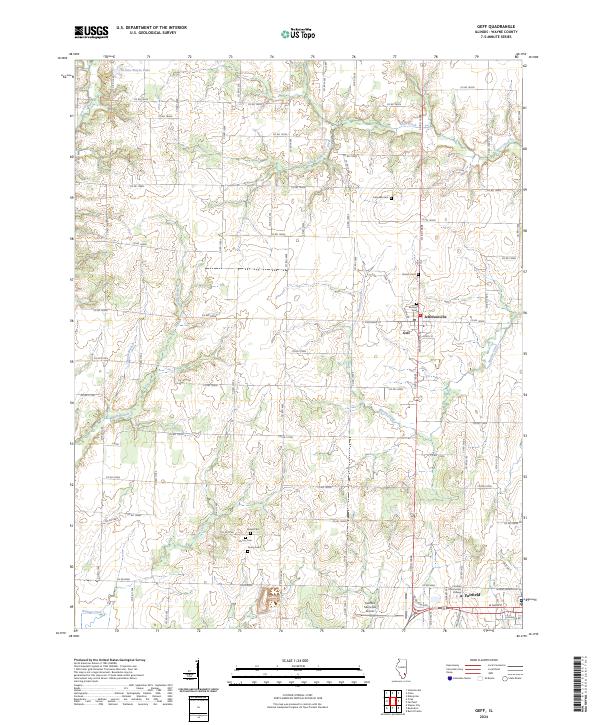 Geff topographic map thumbnail