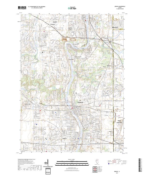 Geneva topographic map thumbnail