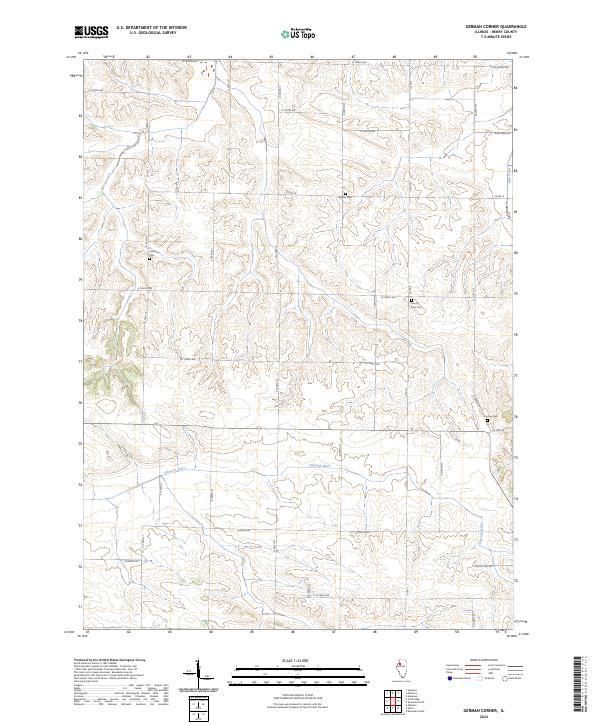 German Corner topographic map thumbnail