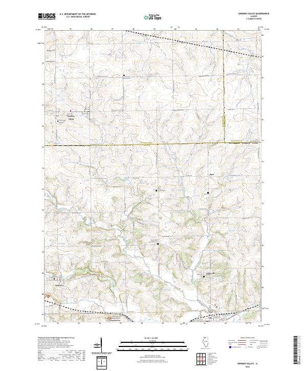 German Valley topographic map thumbnail