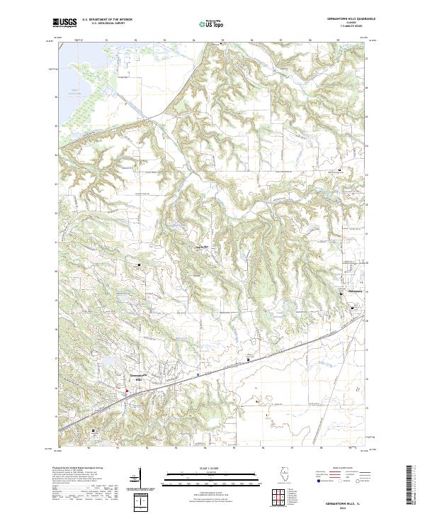 Germantown Hills topographic map thumbnail
