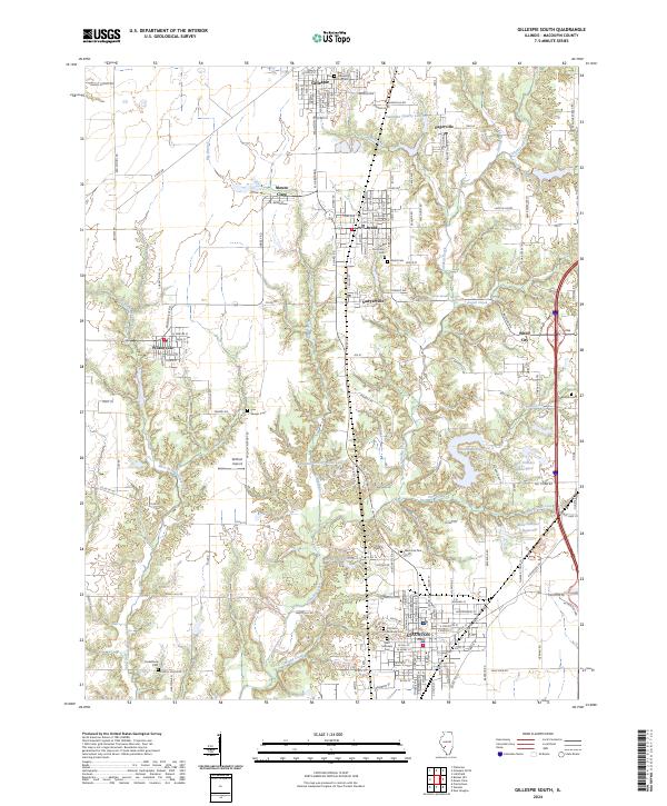 Gillespie South topographic map thumbnail