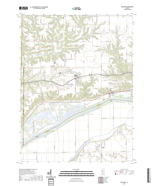 Glasford topographic map thumbnail
