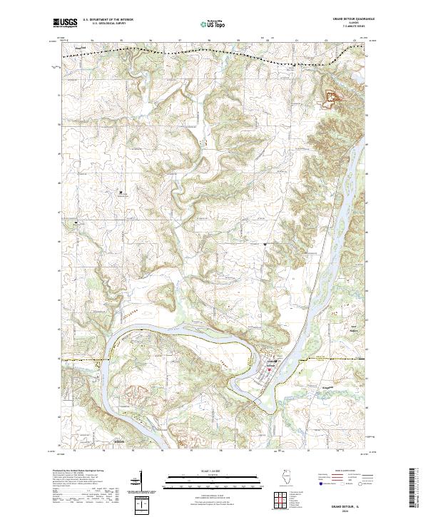 Grand Detour topographic map thumbnail