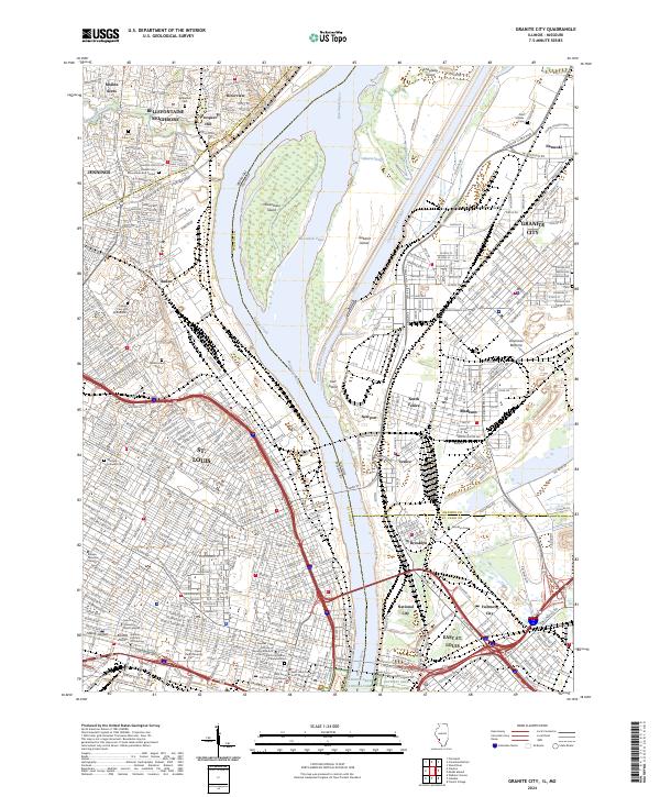 Granite City topographic map thumbnail