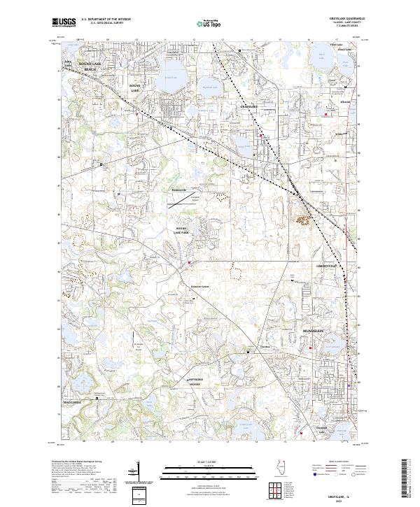 Grayslake 2023 topographic map thumbnail