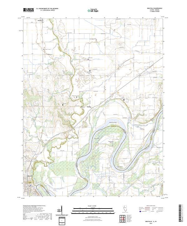 Grayville topographic map thumbnail