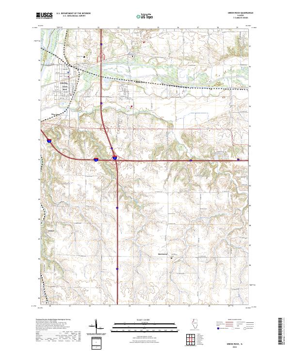 Green Rock topographic map thumbnail