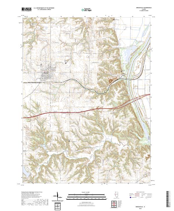 Griggsville topographic map thumbnail