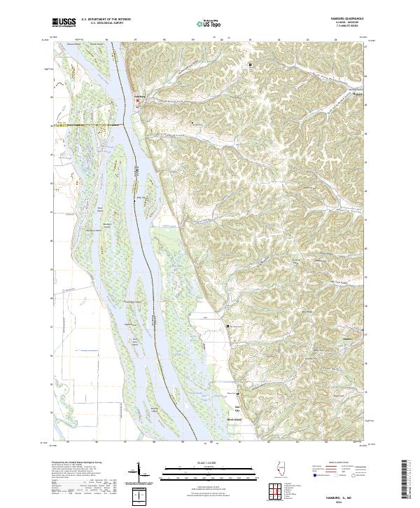 Hamburg topographic map thumbnail