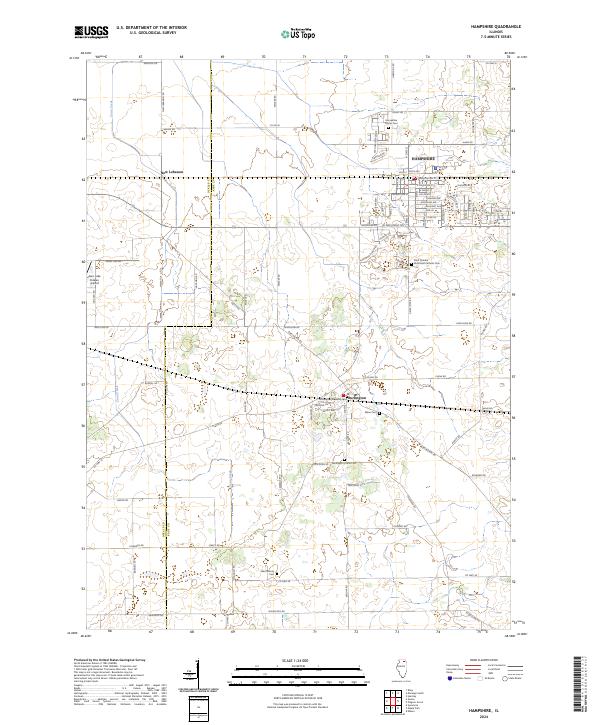 Hampshire topographic map thumbnail