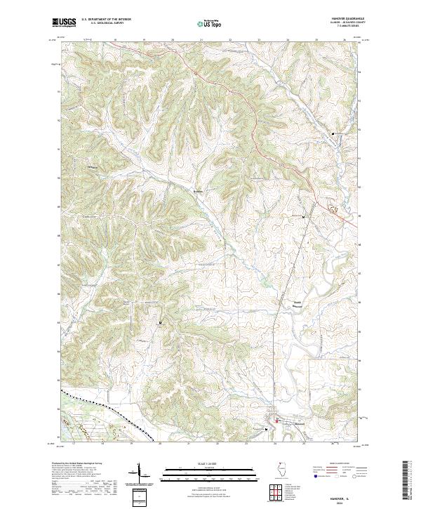 Hanover topographic map thumbnail