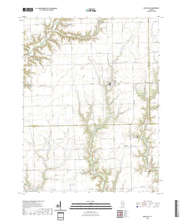 Hazel Dell topographic map thumbnail