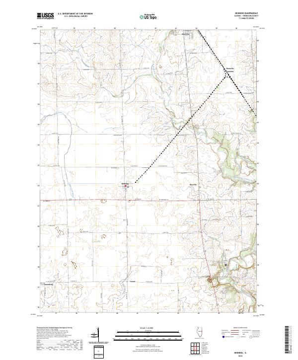 Henning topographic map thumbnail