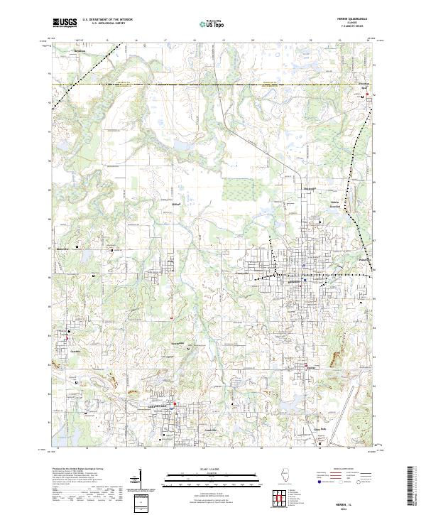 Herrin topographic map thumbnail