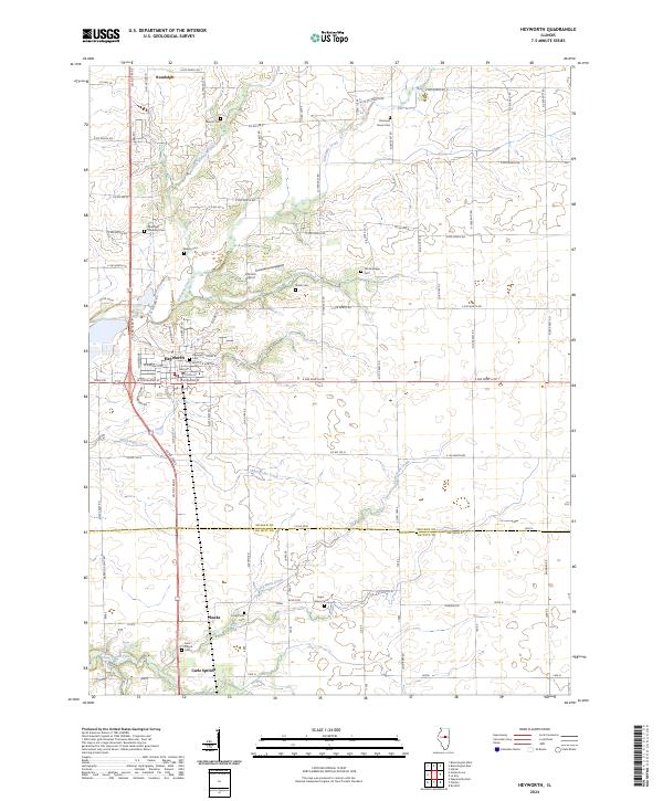 Heyworth topographic map thumbnail