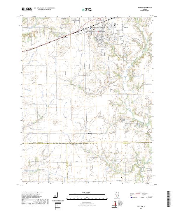 Highland topographic map thumbnail
