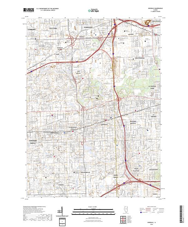 Hinsdale topographic map thumbnail